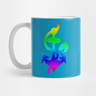 Rainbow Sailing Anchor Mug